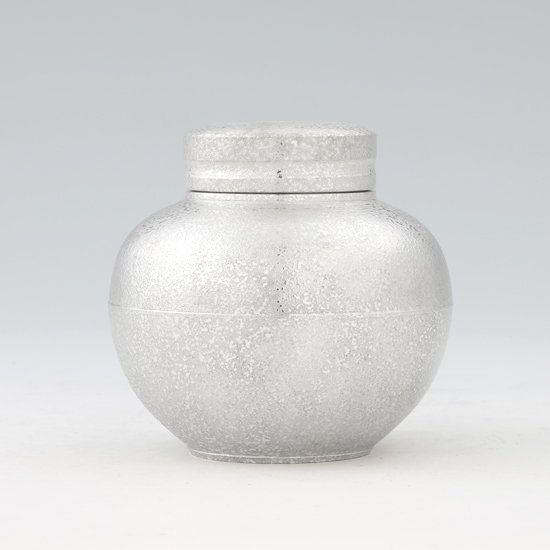 錫 茶壺 吹雪白加工 180g 商品番号：49-1｜薩摩錫器工芸館