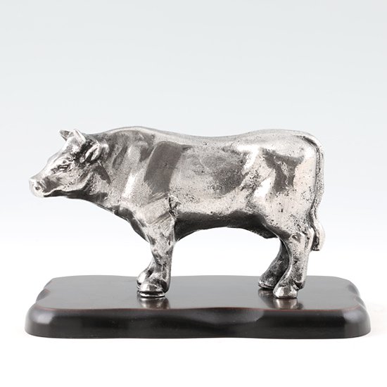 錫 置物 干支 丑(牛) 商品番号：186F-2｜薩摩錫器工芸館