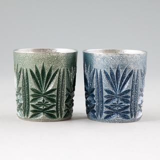 P-134 薩摩錫器 焼酎ペアータンブラー【薩摩錫器工芸館】霧島市