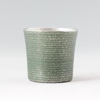 錫 茶壺 鶴・富士山柄 黒漆加工 180g [No.3-2-T-F]｜薩摩錫器工芸館
