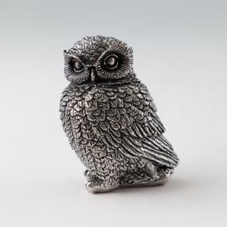 錫 ふくろう・梟 置物丨薩摩錫器工芸館