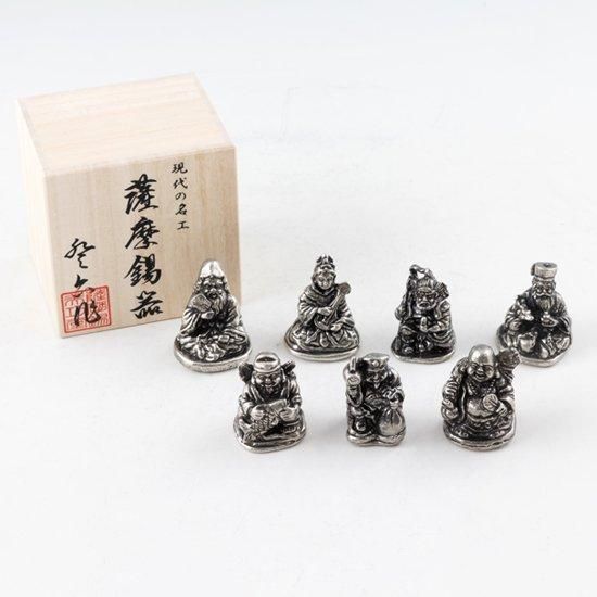 備前焼【七福神】(７体セット) 七福神 7体セット 信楽焼 置物 杉板セット 箱付き 陶器