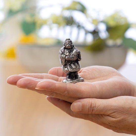 錫 置物 七福神 恵比寿・大黒・布袋 3体セット 黒漆加工 [No.193