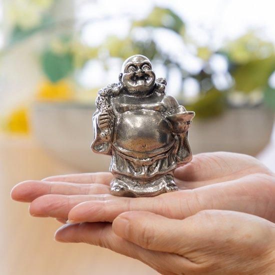 錫 置物 七福神 布袋様 黒漆加工 [No.194-3]｜薩摩錫器工芸館
