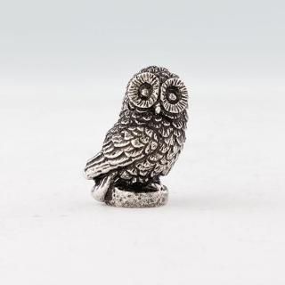 錫 ふくろう・梟 置物丨薩摩錫器工芸館