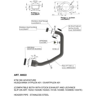 KTM 390ADVENTURE 2020 - 2023 LEOVINCE HEADER PIPES