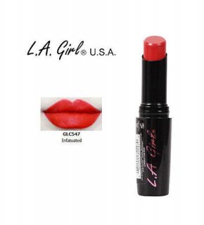 ?朱色に近い鮮やかな口紅?　GLC547　Infatuated  L.A.girl Luxury Creme Lipstick