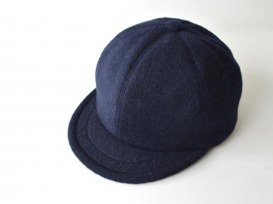 middleミドル- ウールベースボールキャップ/ネイビー