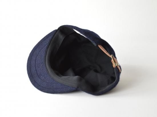 middleミドル- ウールベースボールキャップ/ネイビー