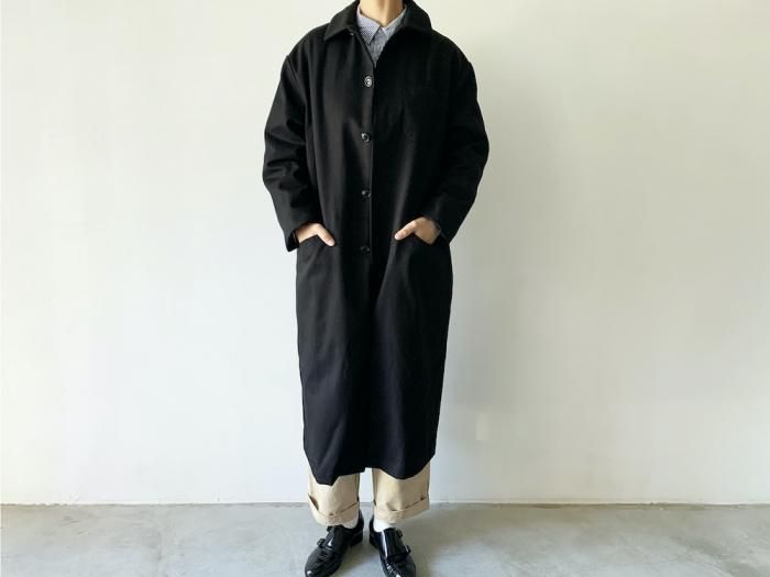 drill overcoat / BLACK