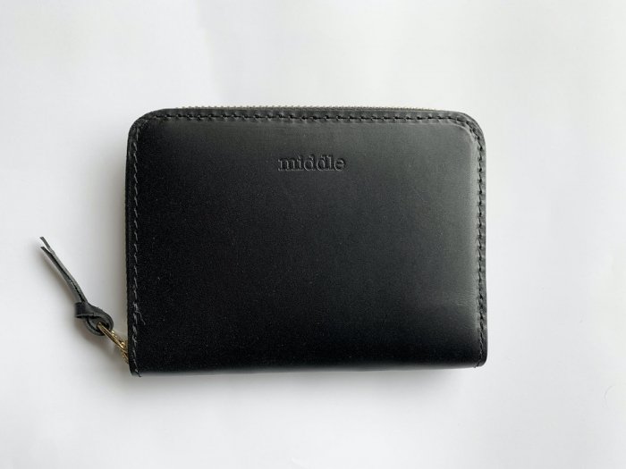 zip medium wallet / BLACK