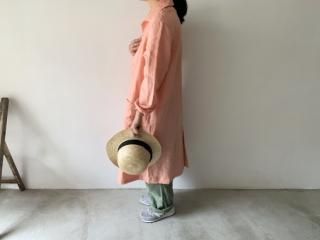 linen shop coat / PEACH