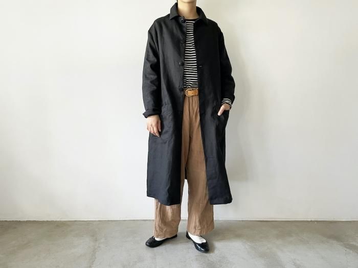 <img class='new_mark_img1' src='https://img.shop-pro.jp/img/new/icons8.gif' style='border:none;display:inline;margin:0px;padding:0px;width:auto;' />linen shop coat / BLACK