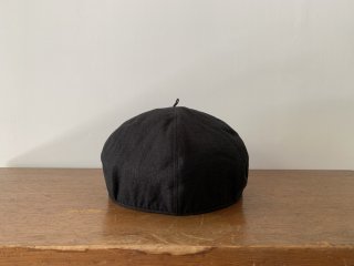 kids linen beret /BLACK
