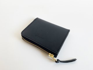 zip mini wallet  / BLACK