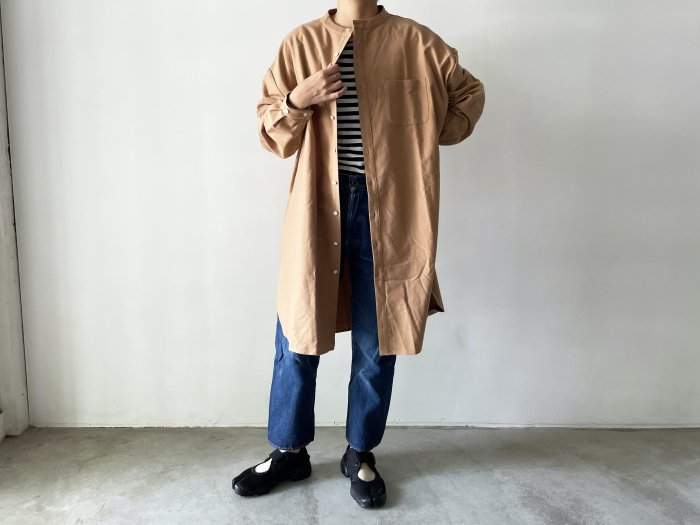 <img class='new_mark_img1' src='https://img.shop-pro.jp/img/new/icons8.gif' style='border:none;display:inline;margin:0px;padding:0px;width:auto;' />flannel grandpa shirt /  CAMEL