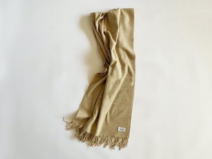 wool cashmere big shawl  /  BEIGE