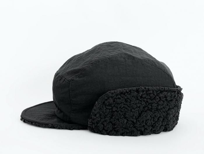 nylon boa hunter cap / BLACK