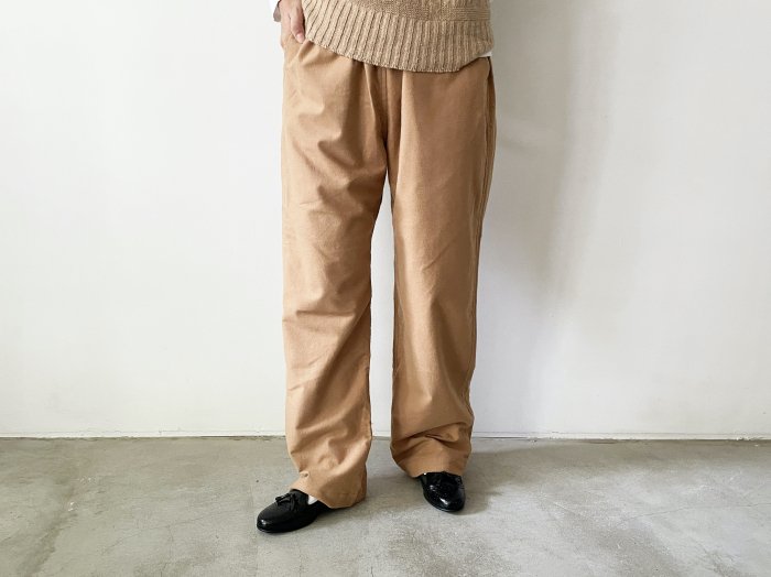 flannel easy pants / CAMEL