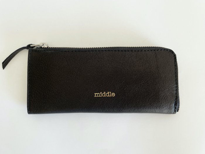 leather mini pouch  / BLACK