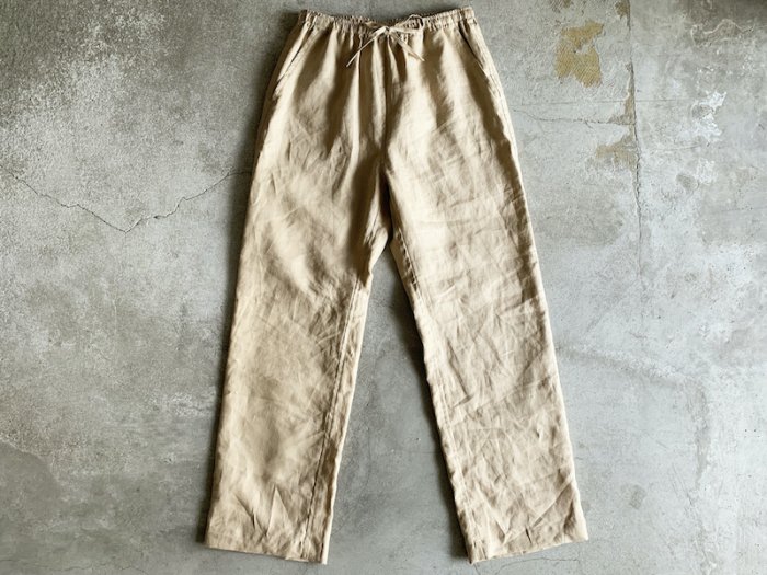 <img class='new_mark_img1' src='https://img.shop-pro.jp/img/new/icons8.gif' style='border:none;display:inline;margin:0px;padding:0px;width:auto;' />linen easy pants / BEIGE