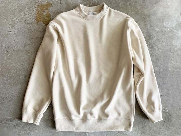 crew neck sweatshirt / NATURAL