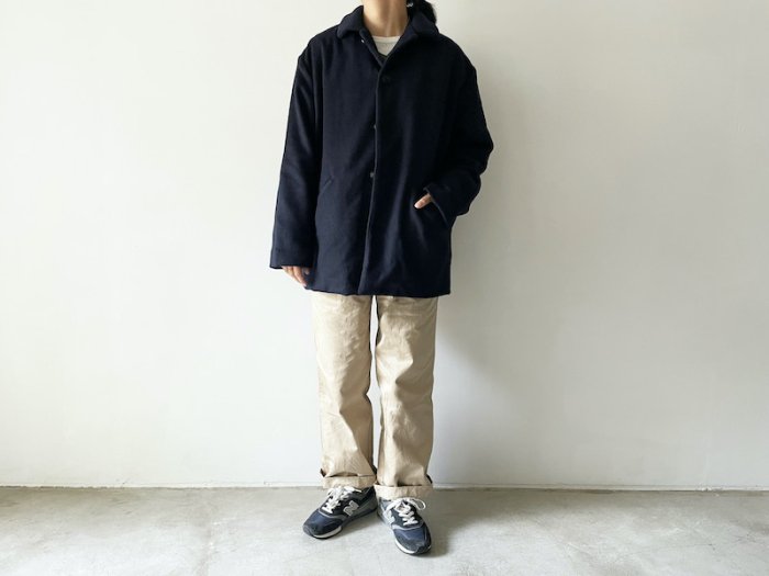 <img class='new_mark_img1' src='https://img.shop-pro.jp/img/new/icons8.gif' style='border:none;display:inline;margin:0px;padding:0px;width:auto;' />wool flannel short coat / NAVY