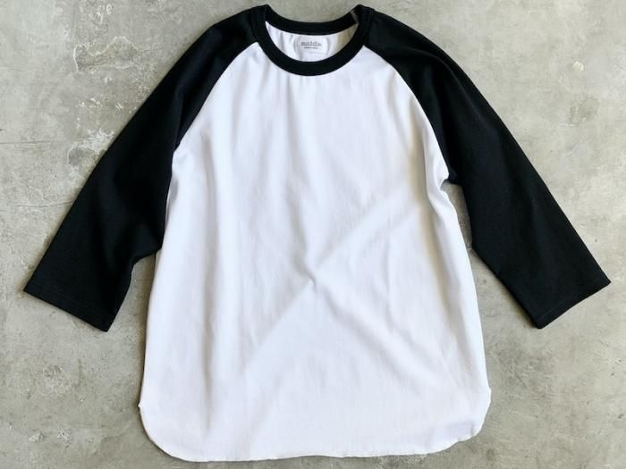 2tone baseball t-shirt /  WHITE