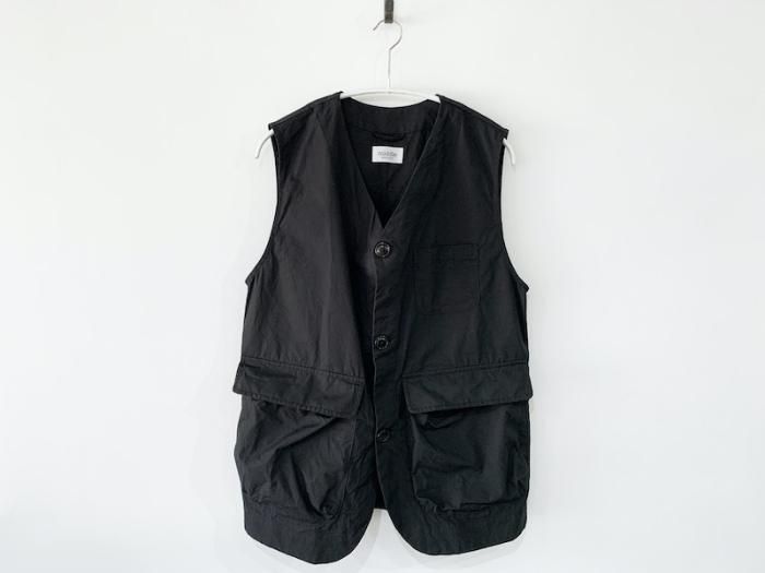 cotton hunting vest / BLACK