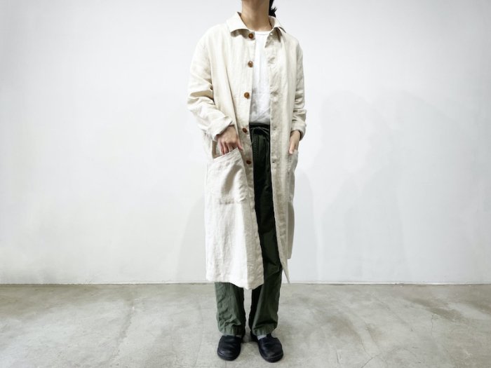linen shop coat / NATURAL