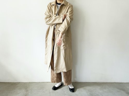 <img class='new_mark_img1' src='https://img.shop-pro.jp/img/new/icons8.gif' style='border:none;display:inline;margin:0px;padding:0px;width:auto;' />linen shop coat / BEIGE