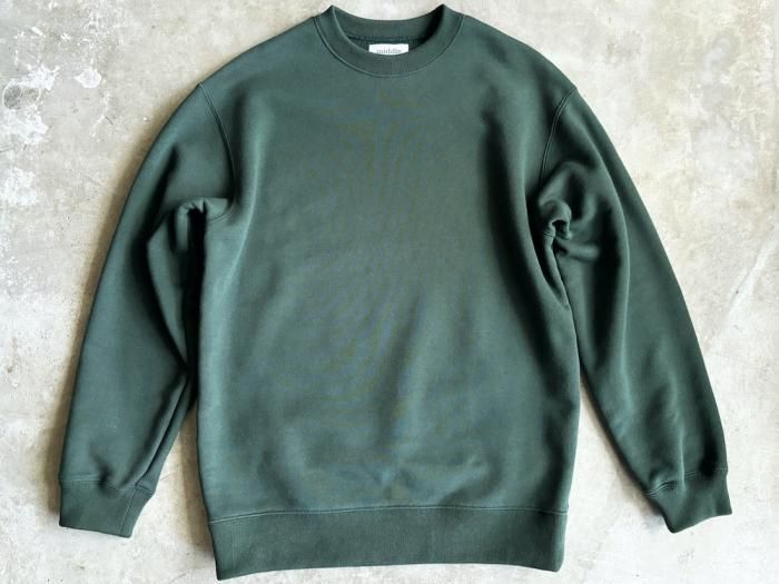 crew neck sweatshirt / GREEN