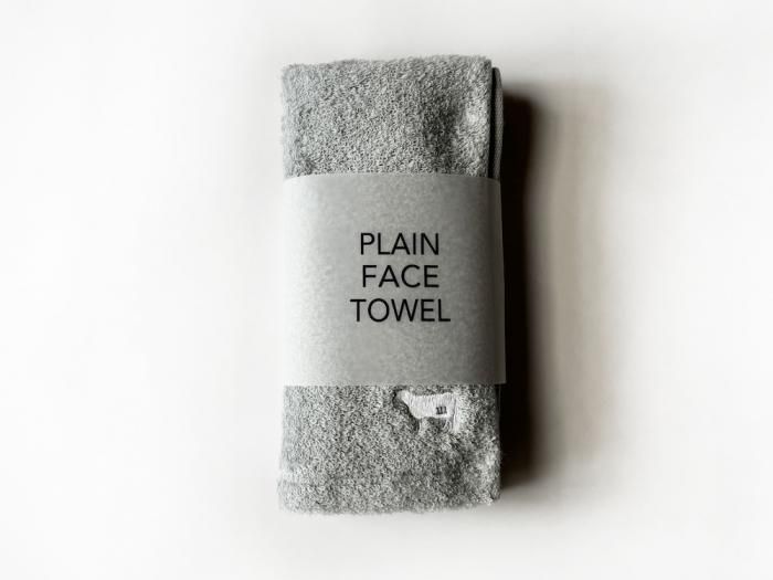 plain face towel / B GREY