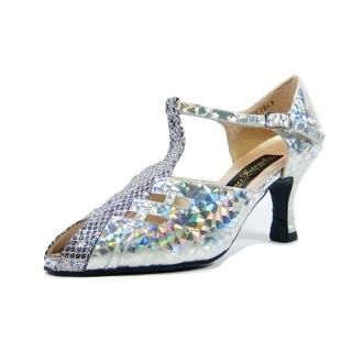 サルサ　シルバー グリッター 社交ダンスシューズ サルサ シルバー グリッター 社交ダンスシューズ