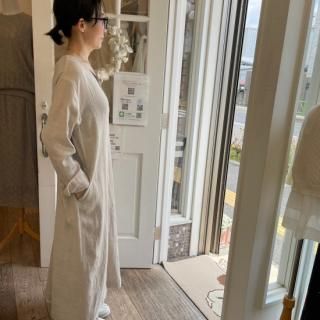 PRISTINE｜プリスティン】カルゼギャザーワンピース/オーガニック