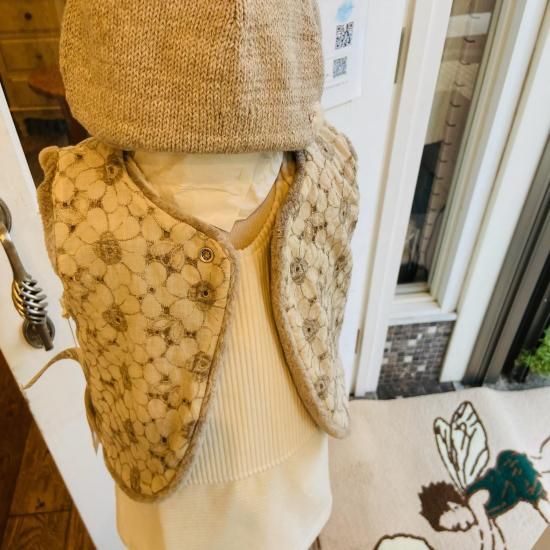 プリスティン PRISTINE ヤク平二重織ポンチョベスト プリスティン PRISTINE ヤク平二重織ポンチョベスト