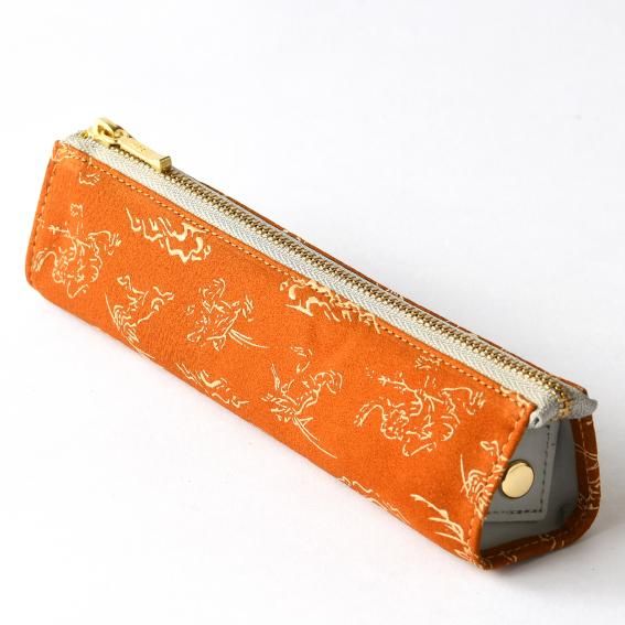 鳥獣人物戯画ペンケース「栂ノ尾」 - 印伝の山本