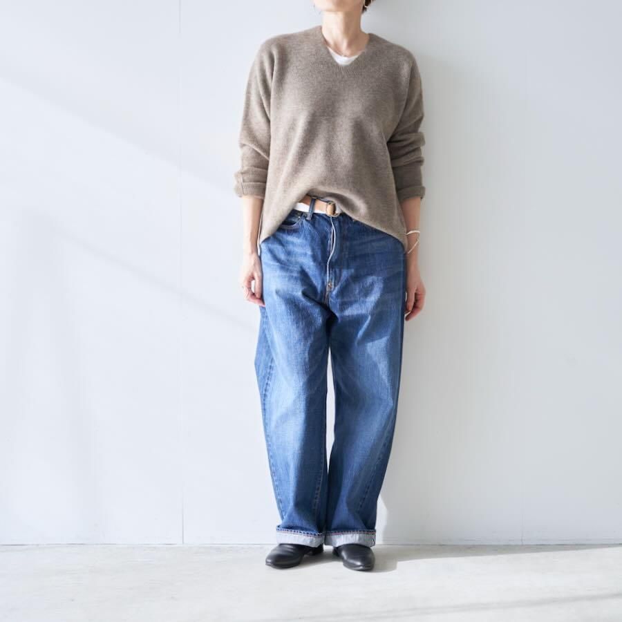 FACTORY（ファクトリー） YakVネック片あぜセーター