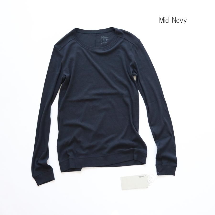 Y's for living コットン ロングスリーブ プルオーバー ナス紺 Y's for living コットン ロングスリーブ プルオーバー ナス紺
