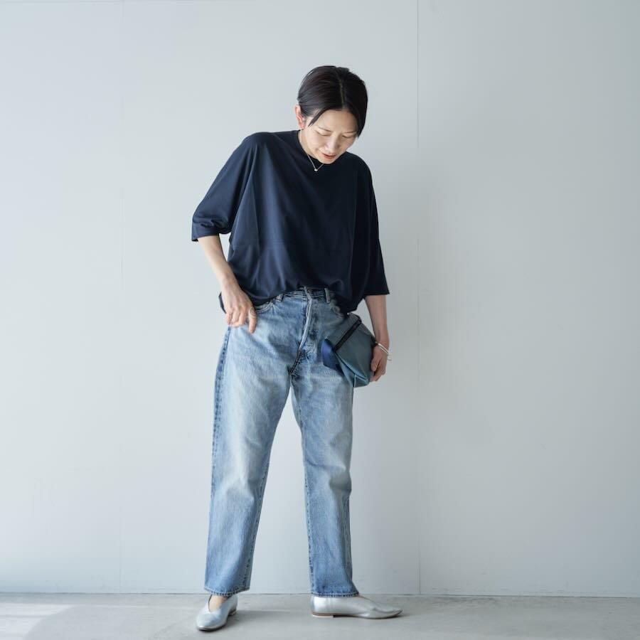 1dozen （イチダース）ペーパーコットンスピンドルTシャツ