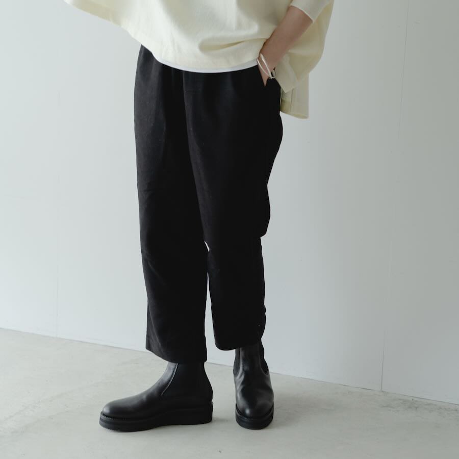 maison de soilメゾンドソイルCOTTON SUEDE EASY TAPERED PANTS