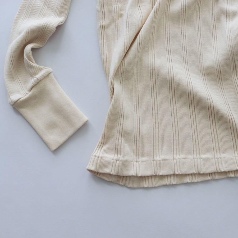 ohh! (オー) Cotton Silk Random Rib L/S Crew