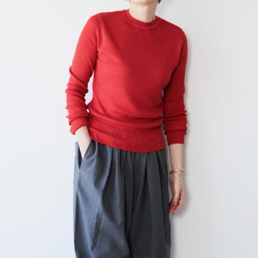 enrica(エンリカ)ラウンドネックシルクリブニット enrica(エンリカ)ラウンドネックシルクリブニット
