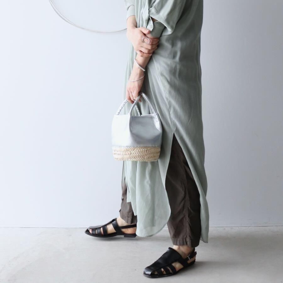 最終値下げ【新品・未使用‼️】ワラン・ワヤン浅型M warang wayan(ワランワヤン) amimai革手バスケット ブラック S[生活