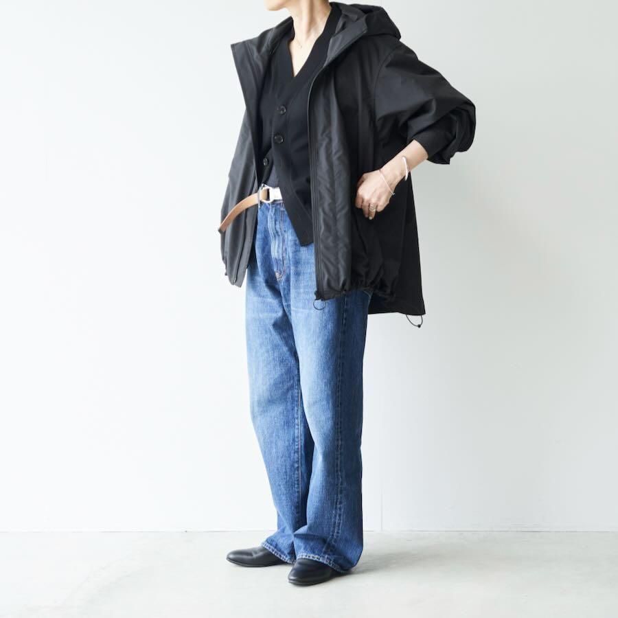 1dozen イチダース パッカブルコート 撥水 ロングコート フード ブラック 1dozen イチダース パッカブルコート 撥水 ロングコート フード