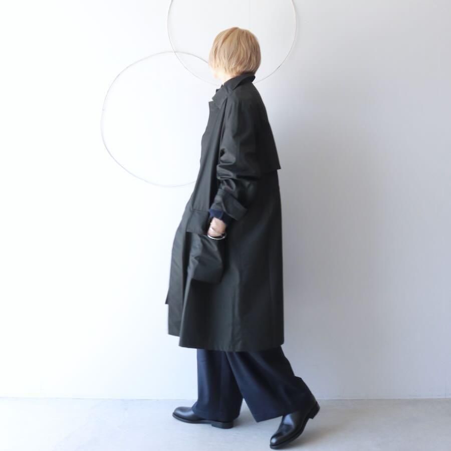 HTS（エイチティーエス）COTTON NYLON BALMACAAN COAT WITH