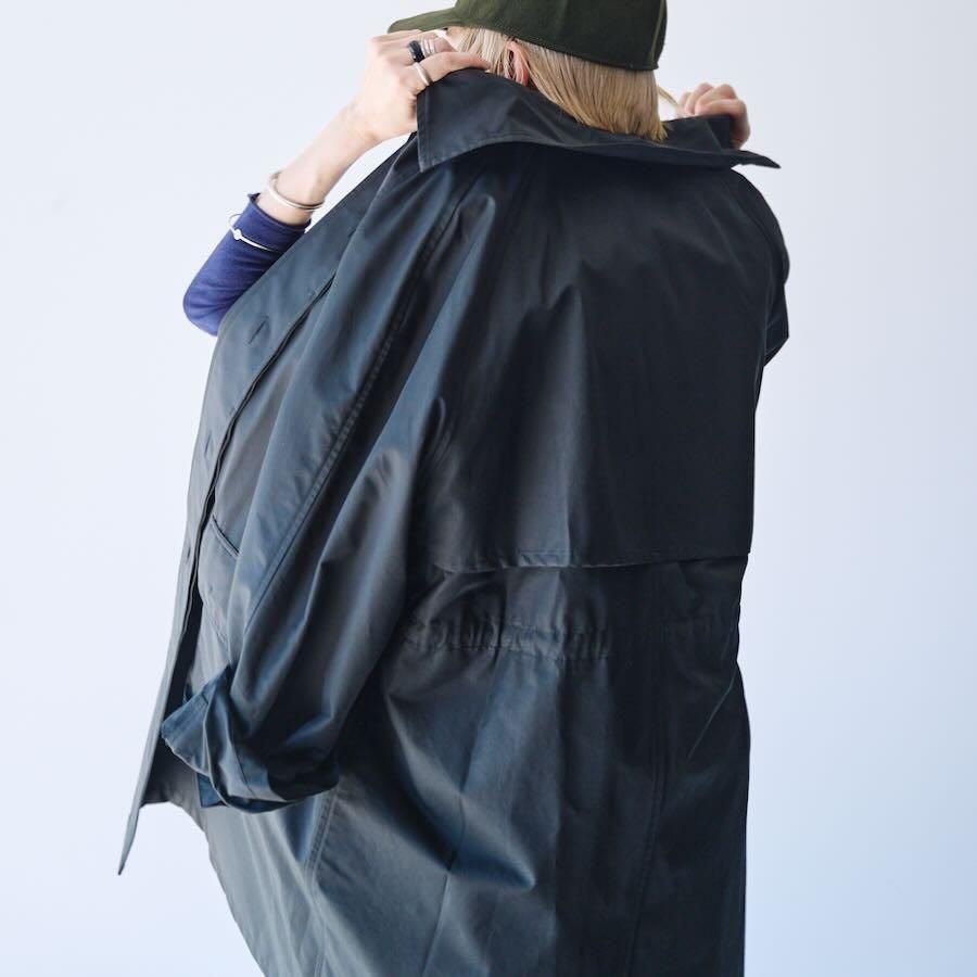 HTS（エイチティーエス）COTTON NYLON BALMACAAN COAT WITH GUSSETED