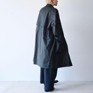 HTS / COTTON NYLON BALMACAAN COAT WITH GUSSETED POCKET(2color)(unisex)