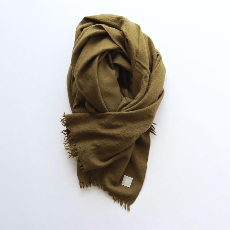 美品　locally muji stole 縮絨ウール オリーブ　ストール LOCALLY (ローカリー)muji stole