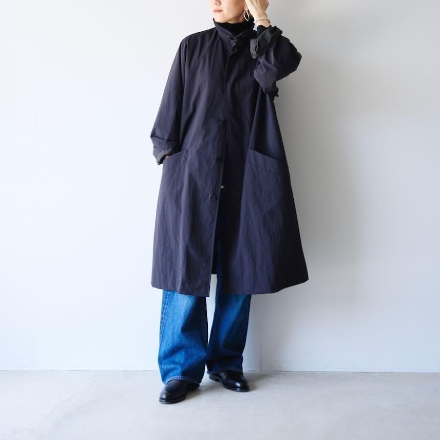 パパムシ様　レア　ESSAY Packa Coat パッカコート holk（ホーク）paper shell taffeta balmacaan coat